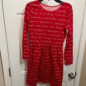 Girls Red Love You Sweetheart Dress